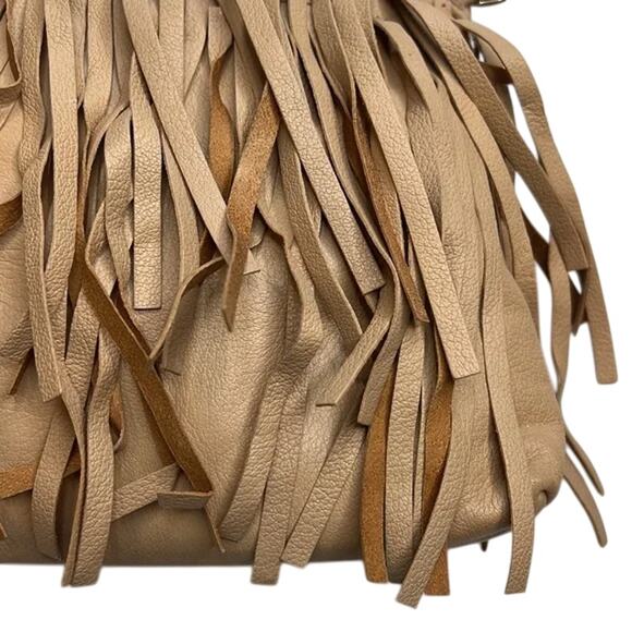 Foley + Corinna Light Brown Fringe Disco City Handbag w/ Removable Strap, NWT! - Picture 3 of 5